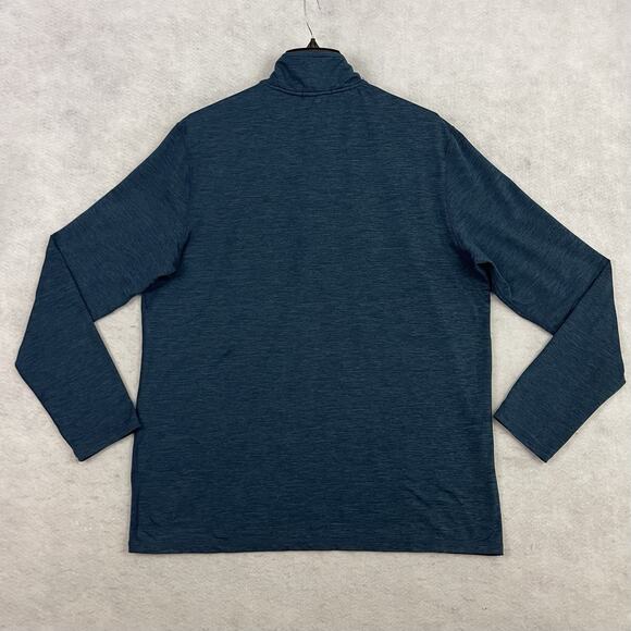 Marine Layer Pullover Mens XL Blue 1/4 Zip Weekend Sport Long Sleeve Chest Logo - Picture 7 of 11